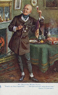 Charles Gallery: Mr Micawber makes Punch - David Copperfield, Charles Dickens