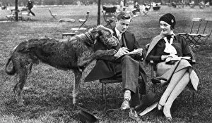 Mosley Gallery: Mr and Mrs Bryan Guinness with their Irish Wolfhound