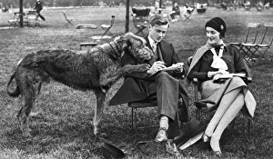 Mosley Gallery: Mr and Mrs Bryan Guinness with their Irish Wolfhound