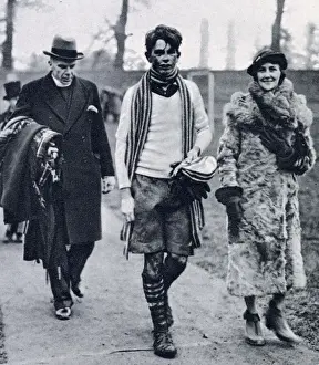 Pupil Prints: Mr and Mrs Gillingham with son Anthony at St Andrews day - Eton College. Date: 1935