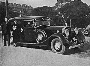 Rolls Prints: Mr and Mrs Wertheimer with their Rolls-Royce, 1935