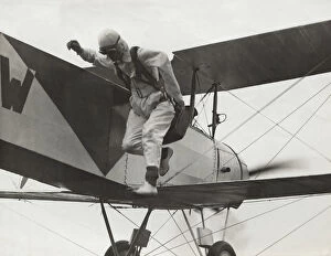 Ageing Gallery: Mr Robert Wyndham, a One-Armed Stunt Parachutist Jumping?