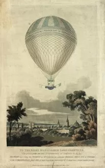 Mr Sadler in balloon over Oxford