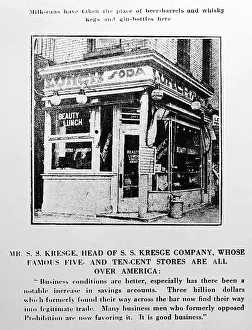 Prohibition Prints: Mr. ss Kresge prohibition message, probably 1920s