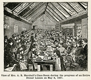 Images Dated 27th September 2017: Mrs. A. B Marshalls school of Cookery 1887