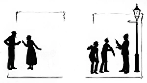 Images Dated 3rd November 2011: Mrs Bobbity and neighbours with policeman