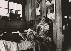 Neighborhood Prints: Mrs. Caudill and her daughter in their dugout, Pie Town, New