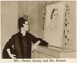 Bishop Collection: Mrs Charles Sweeny contemplating her portrait