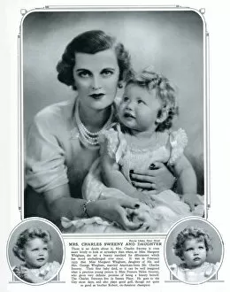 Mrs Charles Sweeny and daughter