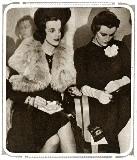 Jeanne Prints: Mrs Charles Sweeny & Miss Jeanne Stourton at Maggy Rouff