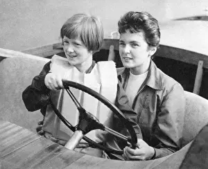 Coniston Prints: Mrs Donald Campbell and daughter Georgina