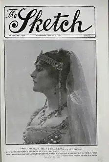 Mrs Dubosc-Taylor, studio portrait in Oriental style dress