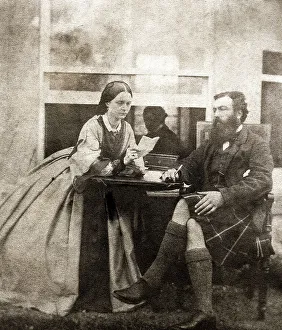 Alick Prints: Mrs G Warrand and Alick Warrand, Scottish couple
