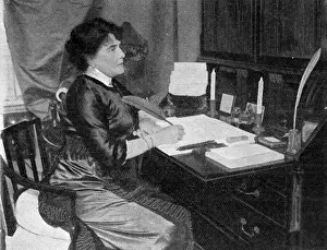 Jennie Prints: Mrs George Cornwallis-West at work on pageant