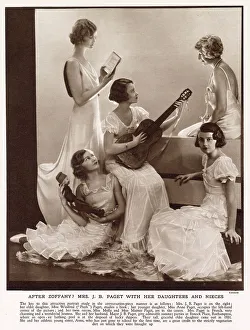 Mrs J. B. Paget with her daughters & nieces by Yevonde
