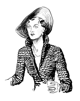 Beck Prints: Mrs James Beck in a Schiaparelli suit