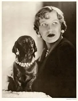 Dachshund Prints: Mrs John Barron by Madame Yevonde
