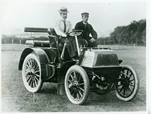 Mrs Kennard driving Mr Kennard's 8hp 2 cylinder Napier