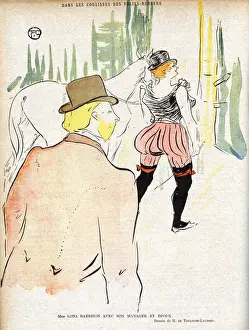 Bergere Prints: Mrs Lorna Barrison - English equestrienne - Toulouse-Lautrec