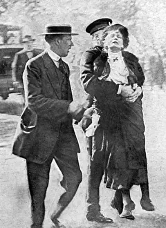 Demonstrations Prints: Mrs Pankhurst Arrested