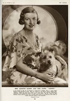 Vere Collection: Mrs Quintin Gilbey and her Cairn by Madame Yevonde