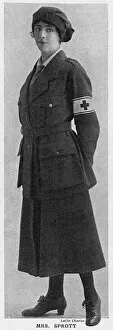 Ambulances Gallery: Mrs Sprott as a Red Cross ambulance driver, WW1