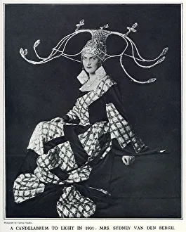 Images Dated 23rd December 2019: Mrs Sydney van den Bergh in fancy dress for New Year