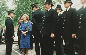 Mrs Thatcher visiting the Metropolitan Police