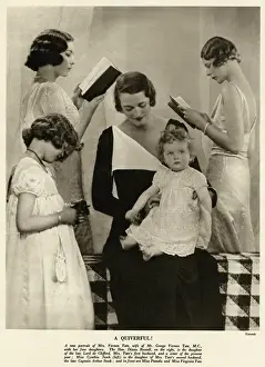 Clifford Prints: Mrs Vernon Tate and daughters by Madame Yevonde