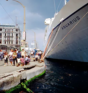 Hellenic Prints: MS Aquarius, at the dockside in Calata District