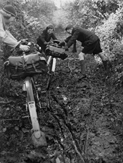 Water Logged Prints: Muddy Cyclists