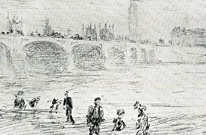 Pall Prints: Mudlarks on the Thames Shore, London
