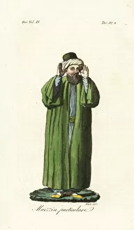 Sacrifice Collection: Muezzin performing the call to prayer or adhan