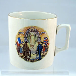 Waved Collection: Mug - British soldier and a British sailor - Angel of Peace