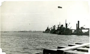 Temporary Prints: Mulberry Harbour off Arromanches, Normandy, France, WW2