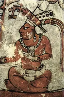 Maya Prints: Multicoloured glazed ceramic with representation
