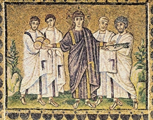 Italians Collection: Multiplication of the loaves and fishes. 493 - 526