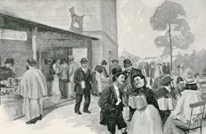 Engravings Gallery: Munich beer hall. Illustration by O. Graf published