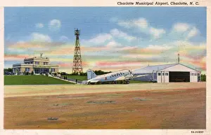 Runway Prints: Municipal Airport, Charlotte, North Carolina, USA