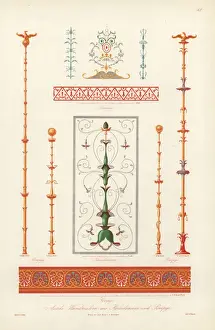 Ornamentsofallclassicalartepochs Prints: Murals from different houses in Pompeii and Heraculaneum