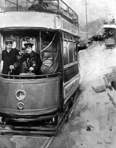 Anarchists Collection: Murderers pursued by police in Tottenham