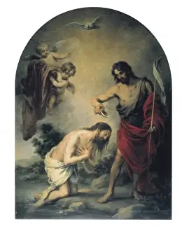 Altar Piece Prints: MURILLO, Bartolom項steban (1617-1682). Baptism