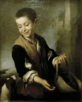 Hermitage Prints: MURILLO, Bartolom項steban (1617-1682). Boy with