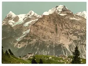 Oberland Prints: Murren, general view, Bernese Oberland, Switzerland
