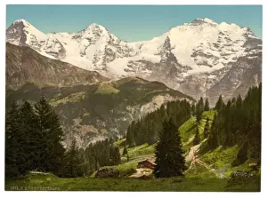Oberland Prints: Murren, Grutschalp, I, Eiger, Monch and Jungfrau, Bernese Ob
