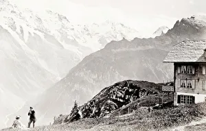Mountaineering Prints: Murren, Schilthorn peak, Swiss Alps, Switzerland