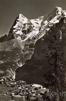 Peaks Prints: Murren, Switzerland - Bernese Alps - Eiger and Monch