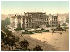 Platz Prints: The museum, Augusta Platz, Leipsig (i. e. Leipzig), Saxony