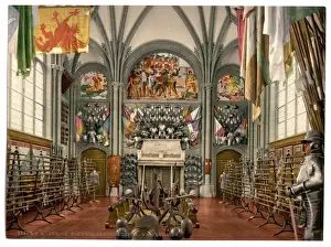 Zurich Prints: The museum, the display of armor, Zurich, Switzerland