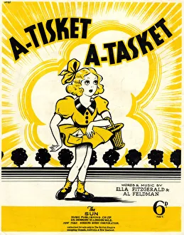 Fitzgerald Prints: Music cover, A-Tisket A-Tasket, Ella Fitzgerald